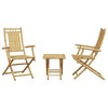 vidaXL Bistro Set Natural Bamboo 3 Piece Foldable Set - 4 of 4