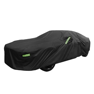 Unique Bargains Waterproof with Zipper Car Cover for Ford for Mustang GT/Bullitt Black - 1 of 4