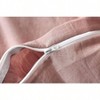 100 Washed Cotton Duvet Cover, 48x72 Inches, Dust Pink, 8 Ties, Zipper on Long Side - 3 of 4