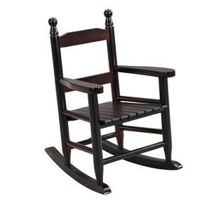 VisioGear Rocking Chair, Children's Rocking Chair with Armrests, Indoor or Outdoor Porch Rocker for Garden, Black, 14.17"*18.90"*22.44" - 1 of 4