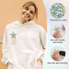 Unique Bargains Star Shape Rhinestone Glitter Iron On Sew Beaded Applique Patches 4 Pcs - 3 of 4