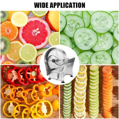 Electric Vegetable Fruit Slicer, 0-10mm Thickness Adjustable, Commercial Vegetable Fruit Slicer