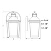 Vaxcel Lexington 2 - Light Wall Light in  Textured Black - 4 of 4