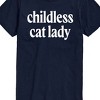 Men's - Instant Message - Childless Cat Lady White Short Sleeve Graphic T-Shirt - 2 of 4