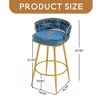 Swivel Counter Height Bar Stools Set of 2,31.5"Bar Height Stools with Hand-Woven Backrest & Gold Metal Legs - Leovsnove - 4 of 4
