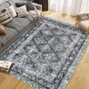 Coolmee Washable Area Rugs for Living Room, Vintage Boho Non Slip Indoor Soft Distressed Low Pile Carpet Rug for Bedroom Dining Room - 3 of 4