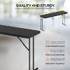 VINGLI 5 FT Narrow Folding Table,Premium Quality HDPE Material and Sturdy Metal Frame, Perfect for Party, Home Work, Black - 4 of 4