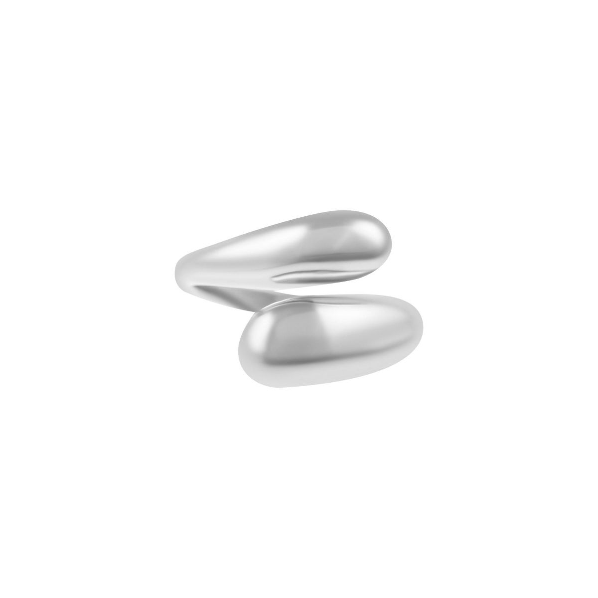 Adornia Tarnish Resistant Silver Plated Overlapping Chunky Bands Ring