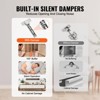VEVOR Cabinet Hinges, 60 Packs Full Overlay Kitchen Cabinet Door Hinges, 100 Degree Opening Angel Soft Close Concealed Cupboard Hinges, Silver - 4 of 4