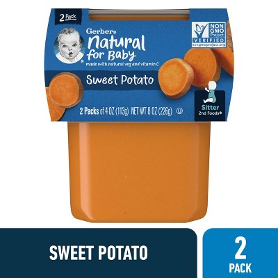 Gerber Sitter 2nd Foods Sweet Potato Baby Meals Tubs - 2ct/4oz Each ...