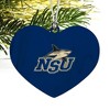 Nova Southeastern University Primary Logo Heart Love Wood Christmas Tree Holiday Ornament - 2 of 3