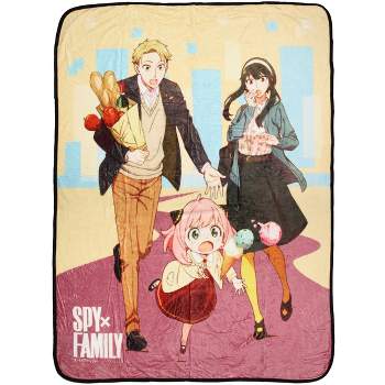 Spy x Family Manga Anime Plush Fleece Soft Throw Blanket Spy x Family Merch Multicoloured