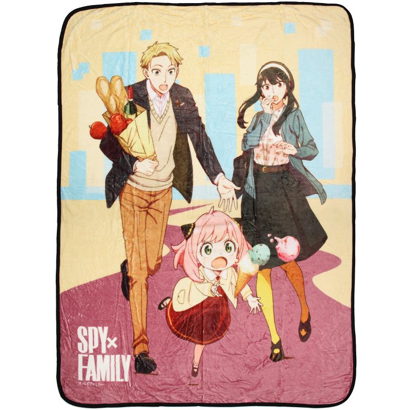 Spy x Family Manga Anime Plush Fleece Soft Throw Blanket Spy x Family Merch Multicoloured, 1 of 6