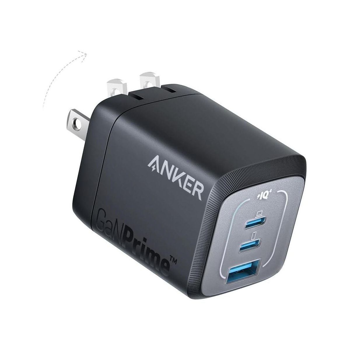 Anker USB Charger Block, 67W GaN Wall Charger, 3-Port Compact Fast Charging