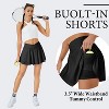 FIONECA Womens Tennis Skirt with Pockets Shorts Crossover High Waisted Athletic Skorts Skirts for Golf Running Workout - 4 of 4