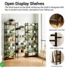 Triple-Wide 5-Tier Industrial Bookshelf – Tall Rustic Bookcase with 4 Open Display Shelves for Bedroom or Home Office - 4 of 4