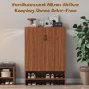 ORRD 7-Tier Shoe Cabinet with Doors, Holds 28 Pairs - Hidden Entryway Storage with Adjustable Shelves, Narrow Hallway & Living Room Organizer - 4 of 4