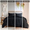 Sapphtopaz Comforter Set Bedding Set Solid Color Clip Jacquard Pompom Reversible Quilt Set - 3 of 4