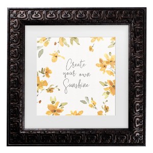 Trademark Fine Art - Lisa Audit Happy Yellow 18 Matted Framed Art - 1 of 4