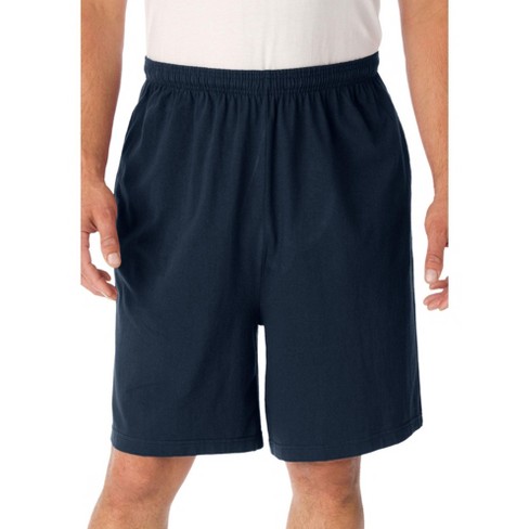 Kingsize Men's Big & Tall Lightweight Jersey Shorts - Big - L, Navy ...