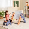 Costway 6-in-1 Multi-activity Kids Play Table & Chair Set with 102 PCS Compatible Bricks - image 2 of 4