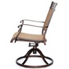 Aluminum Sling Swivel Rocker Chair - Tan - WELLFOR: Cast Aluminum, UV-Resistant, 2-Pack Patio Dining Chairs - 3 of 4