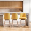 WestinTrends 26" Upholstered Swivel Counter Height Bar Stools (Set of 3) - 2 of 3