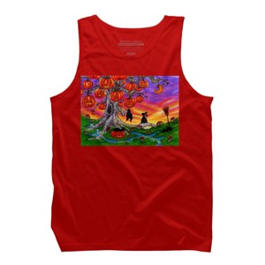 Men's Design By Humans WAITING FOR HALLOWEEN By Buddyforme Tank Top - 1 of 3