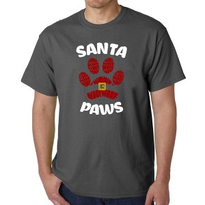 LA Pop Art Santa Paws - Men's Word Art T-Shirt - 1 of 4