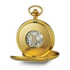 Black Bow Jewelry Charles Hubert Stnlss Stl IP-plated Dbl Cover Tritium Pocket Watch - 2 of 4