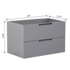 Dolonm Wall mounted pedestal basin with sink MDF 3 drawers - 3 of 4