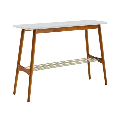 Barbara Mid Century Modern Entry Table With Lower Storage Rack Saracina Home Target