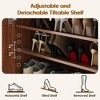 SEVOBAL Shoe Cabinet 7 Tier 28 Pairs Shoe Cabinet Storage Entryway Hidden Narrow Shoe Cabinets Adjustable Shelves Hallway, Brown, 13.7"*31.49"*45.27" - 3 of 4