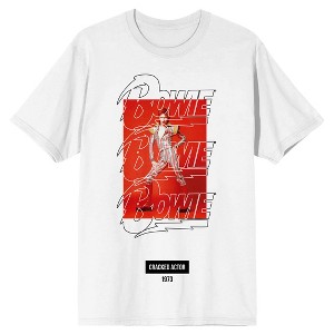 David Bowie Cracked Actor Cover Art Men's White T-shirt - 1 of 2