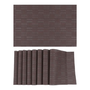 REGALWOVEN PVC Heat Resistant Wipeable Placemats 18 x 12 Inch 8 Pcs - 1 of 4