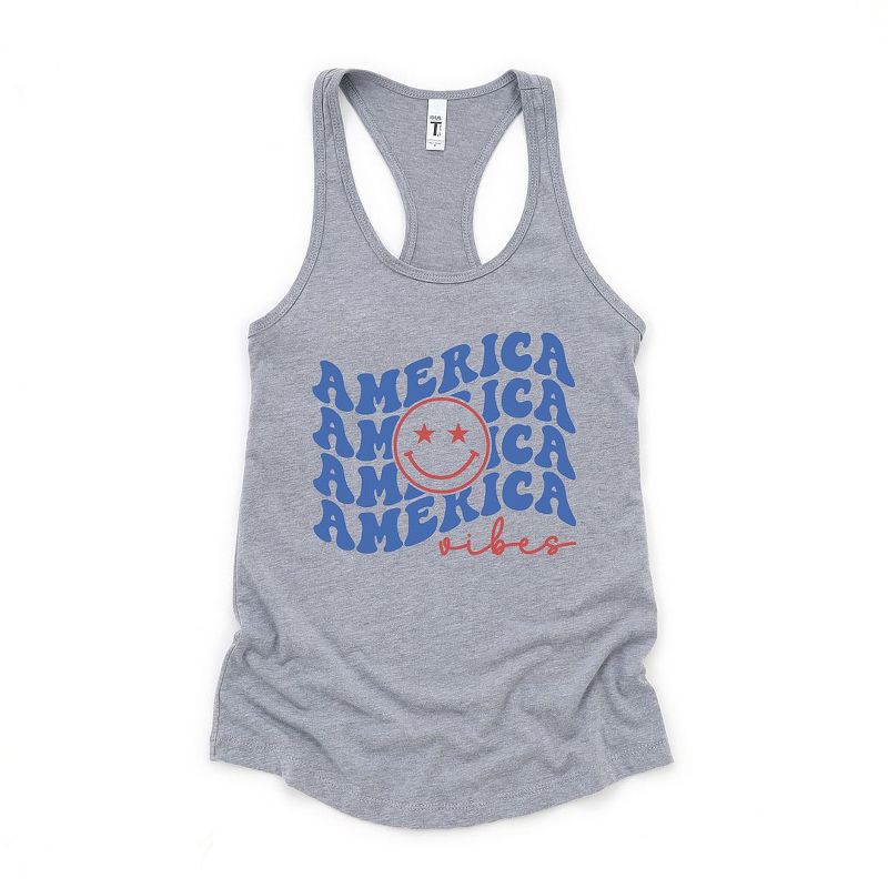 Simply Sage Market Women's America Vibes Stacked Racerback Graphic Tank, 1 of 5