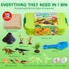 Klever Kits Dinosaur Sensory Bin for Child, Play Sand Toy with Glow-in-The-Dark Dinosaurs, Sandbox with Lid Sand, Gift for Boys Girls Age 3+ - 2 of 4
