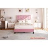 TWIN XL/Twin/Full /Queen/King Upholstered Bed Frame Heavy-Duty Platform Bed Frame w/ Upholstered Headboard and Strong Wood Slats - 3 of 4