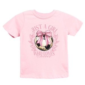 The Juniper Shop Just A Girl Who Loves Soccer Coquette Youth Short Sleeve Tee - 1 of 4