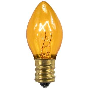 Northlight Pack of 25 Transparent Yellow C7 Christmas Replacement Bulbs