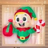 Joyfy 3.5 FT Christmas Inflatable Decoration, Gingerbread Man/Santa Elf Broke Out from Window Inflatable with LEDs for Xmas Holiday Outdoor Yard Decor - 4 of 4