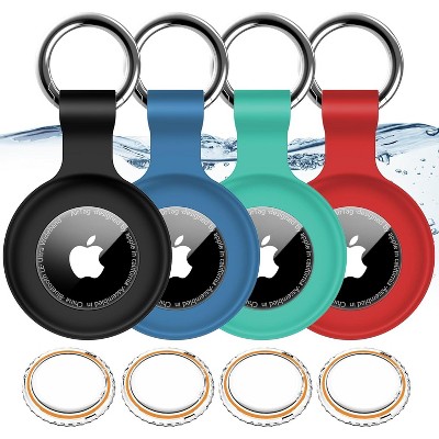 4Pack for Airtag Holder IPX8 Waterproof for Apple Air Tags with Keychain,Shockproof GPS Cover