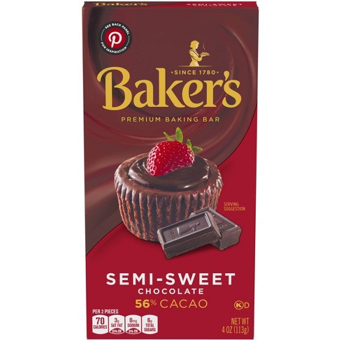 Baker's 56% Cacao Semi-Sweet Chocolate Baking Bar - 4oz - image 1 of 4