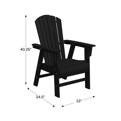 Teak Shell-Back Adirondack Outdoor Dining Chair
