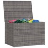 Outdoor Storage Box Grey PE Rattan 59.1x39.4x39.4 in - 4 of 4