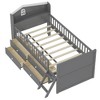KIGFTSOD Twin Bed Frame with Storage 4 Drawers,Platform Twin Size Bed with Guardrail Headboard and Ladder - 4 of 4