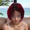 Unique Bargains Women's Straight Short Hair Wig 13x4x1in 150 Real Human Hair 6in 1 Pc - 4 of 4
