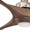 60" Minka Aire Modern Indoor Ceiling Fan with LED Light Remote Control Brushed Nickel Ash Maple for Living Room Kitchen Bedroom - 3 of 4