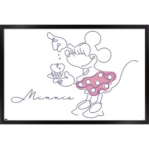 Trends International Disney Simple Moments Line Art - Minnie Mouse Framed Wall Poster Prints - 1 of 4