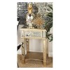 Wood and Mirror Modern Accent Table Beige - Olivia & May: Glam Style, Fully Assembled, Indoor Use - 4 of 4
